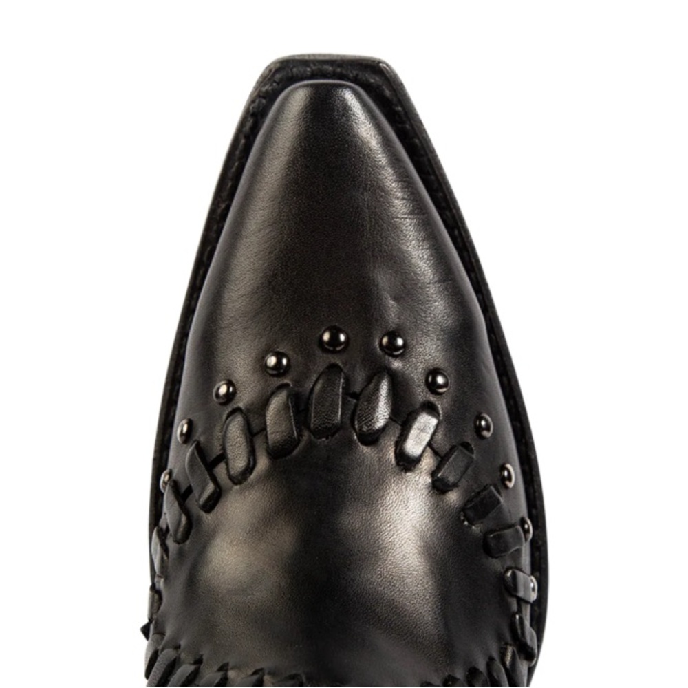 NWT FREEBIRD Walker Black Leather Whip Lace Bootie |Size 6/7 👢see recomm… - Picture 7 of 8